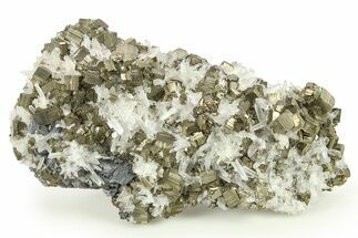 Clear Quartz Crystals with Cubic Pyrite & Sphalerite - Peru #276040