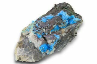 Vibrant Blue Cyanotrichite with Fluorite - China #277293