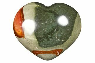 Wide, Polychrome Jasper Heart - Madagascar #277936