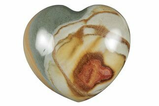 Wide, Polychrome Jasper Heart - Madagascar #277998