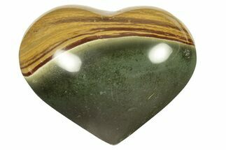 Wide, Polychrome Jasper Heart - Madagascar #278004