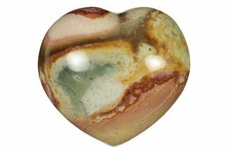 Wide, Polychrome Jasper Heart - Madagascar #278012