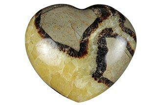 Polished Septarian Heart - Madagascar #278037