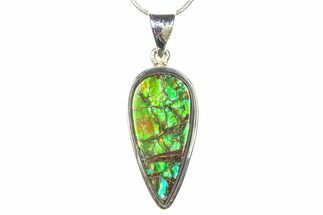 Stunning Ammolite Pendant (Necklace) - Sterling Silver #278408