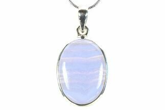 Blue Lace Agate Pendant (Necklace) - Sterling Silver #278684