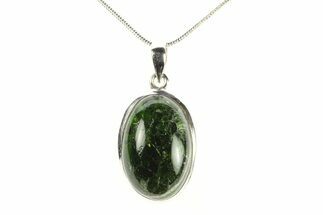 Chrome Diopside Pendant (Necklace) - Sterling Silver #278810