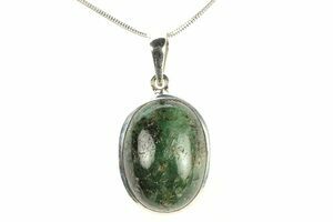 Rough Chrome Diopside Pendant 1 3/4