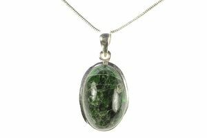 Rough authentic Chrome Diopside, Peridot Pendant 1 5/8