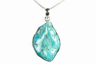 Kingman Turquoise Pendant (Necklace) - Sterling Silver #278573