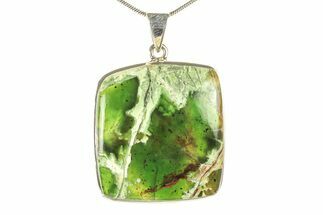 Chrome Chalcedony Pendant (Necklace) - Sterling Silver #279091