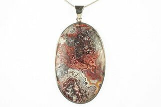 Polished Crazy Lace Agate Pendant - Mexico #279138
