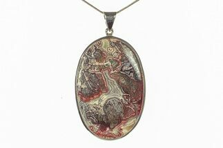 Polished Crazy Lace Agate Pendant - Mexico #279141