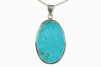 Persian Turquoise Pendant (Necklace) - Sterling Silver #279294