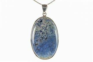 Polished Dumortierite Pendant - Sterling Silver #279312