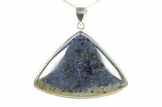 Polished Dumortierite Pendant - Sterling Silver #279314