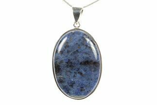 Polished Dumortierite Pendant - Sterling Silver #279317