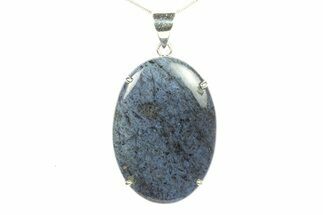 Polished Dumortierite Pendant - Sterling Silver #279341