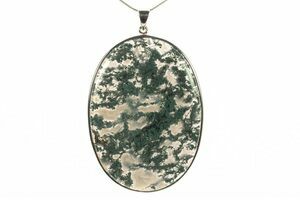 Green shops Moss Agate Pendant 1 1/2