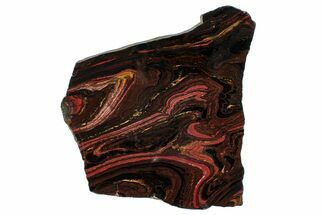 Polished Tiger Iron Stromatolite Slab - Billion Years #279768