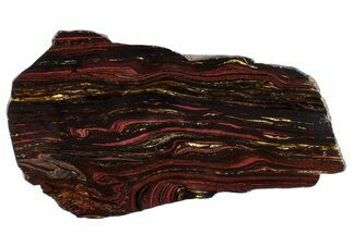 Polished Tiger Iron Stromatolite Slab - Billion Years #279771