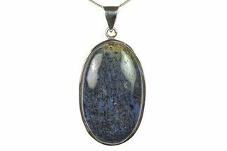 Polished Dumortierite Pendant - Sterling Silver #279874