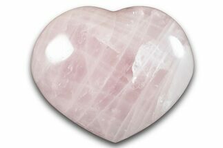 Polished Rose Quartz Heart - Madagascar #280347