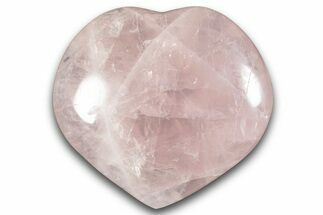 Polished Rose Quartz Heart - Madagascar #280354