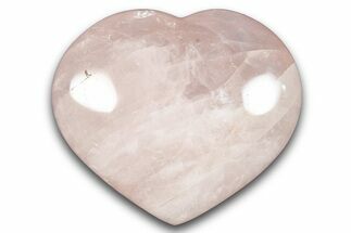 Polished Rose Quartz Heart - Madagascar #280366