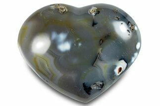 Wide Orca Agate Heart - Madagascar #280442