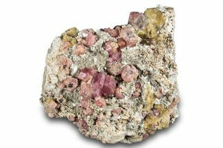 Raspberry Garnets (Rosolite) and Vesuvianite in Matrix - Mexico #281554