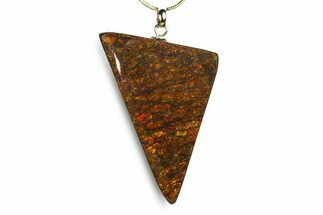 Brilliant Ammolite Pendant (Necklace) - Alberta, Canada #282476