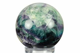 Colorful Banded Fluorite Sphere - China #285082