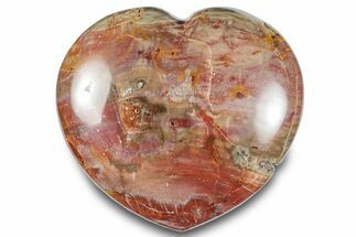 Polished Triassic Petrified Wood Heart - Madagascar #286170