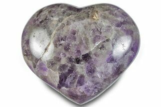 Polished Chevron Amethyst Heart - Madagascar #286165