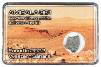Martian Shergottite Meteorite Slice - Amgala #288240