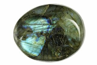 Flashy, Polished Labradorite Palm Stone - Madagascar #290502