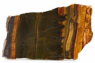 Polished Packsaddle Tiger Eye Slab - Western Australia #290939