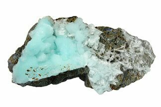 Blue-Green Aragonite Aggregation - Wenshan Mine, China #290989