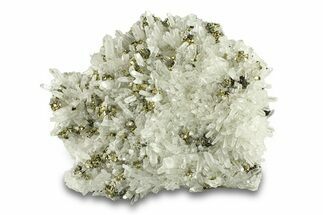Quartz Crystals with Cubic Pyrite - Peru #291891