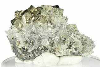 Intricate Pyrite and Quartz on Sphalerite - Peru #291952