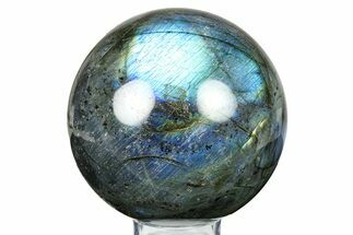 Flashy, Polished Labradorite Sphere - Great Color Play #292091