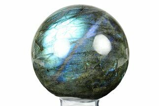 Flashy, Polished Labradorite Sphere - Great Color Play #292102
