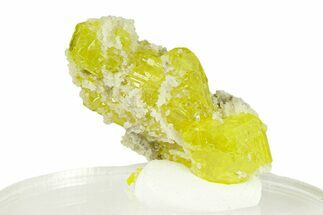 Lemon-Yellow Sulfur Crystal Cluster - Italy #293267