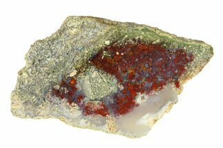 Polished Colorful Plume Agate Slab - Java, Indonesia #293374