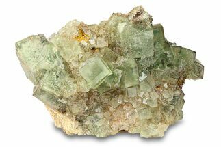 Blue-Green Cubic Fluorite Crystal Cluster - Morocco #293727