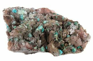 Rosasite, Malachite, and Selenite on Ferroan Dolomite - Morocco #295183