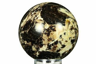 Polished Black Opal Sphere - Madagascar #297609