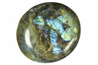 Flashy, Polished Labradorite Palm Stone - Madagascar #290540