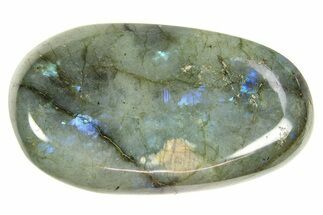 Flashy, Polished Labradorite Palm Stone - Madagascar #290554