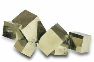 Shiny, Natural Pyrite Cube Cluster - Navajun, Spain #299635